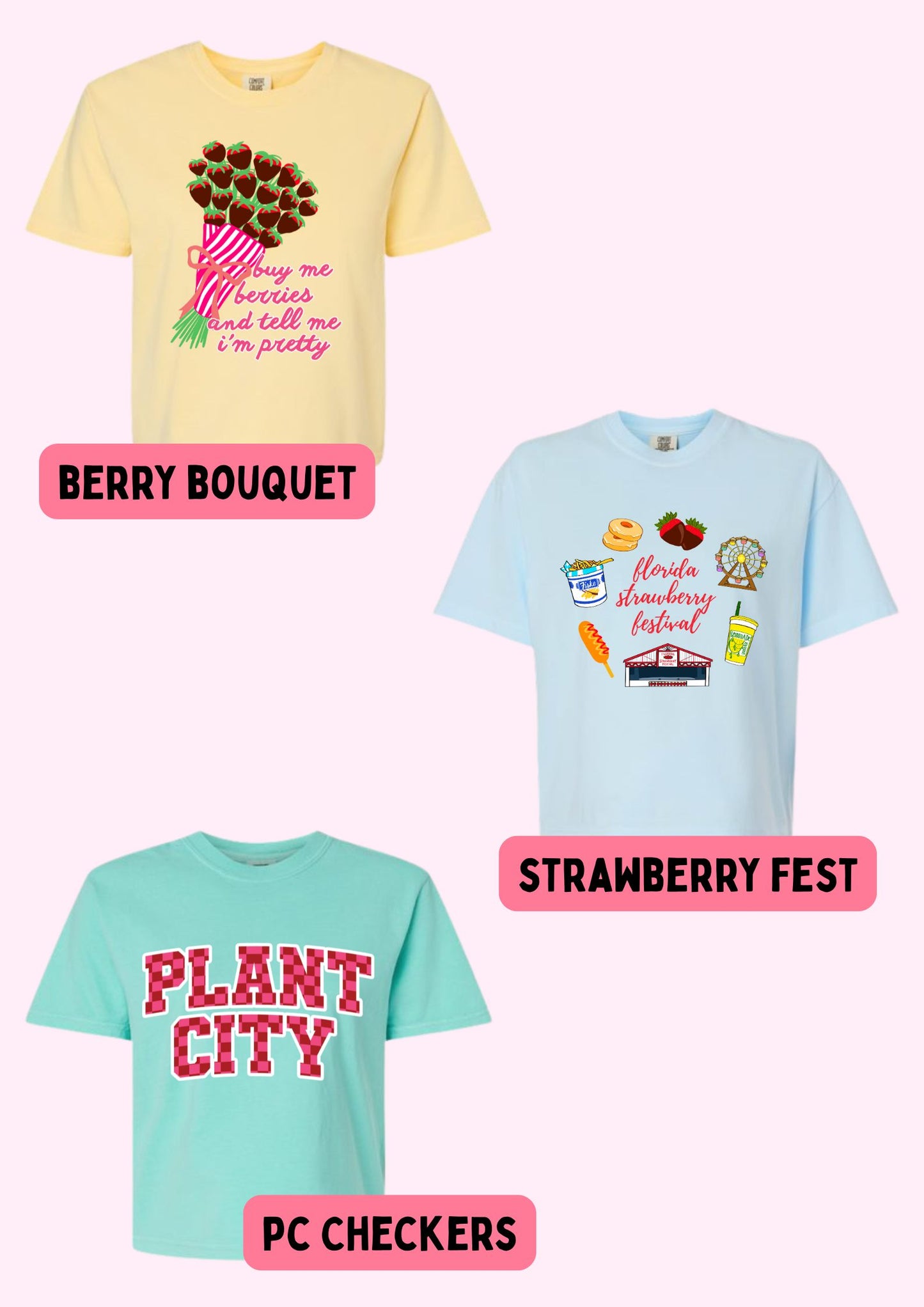 Strawberry Fest Cropped Tees
