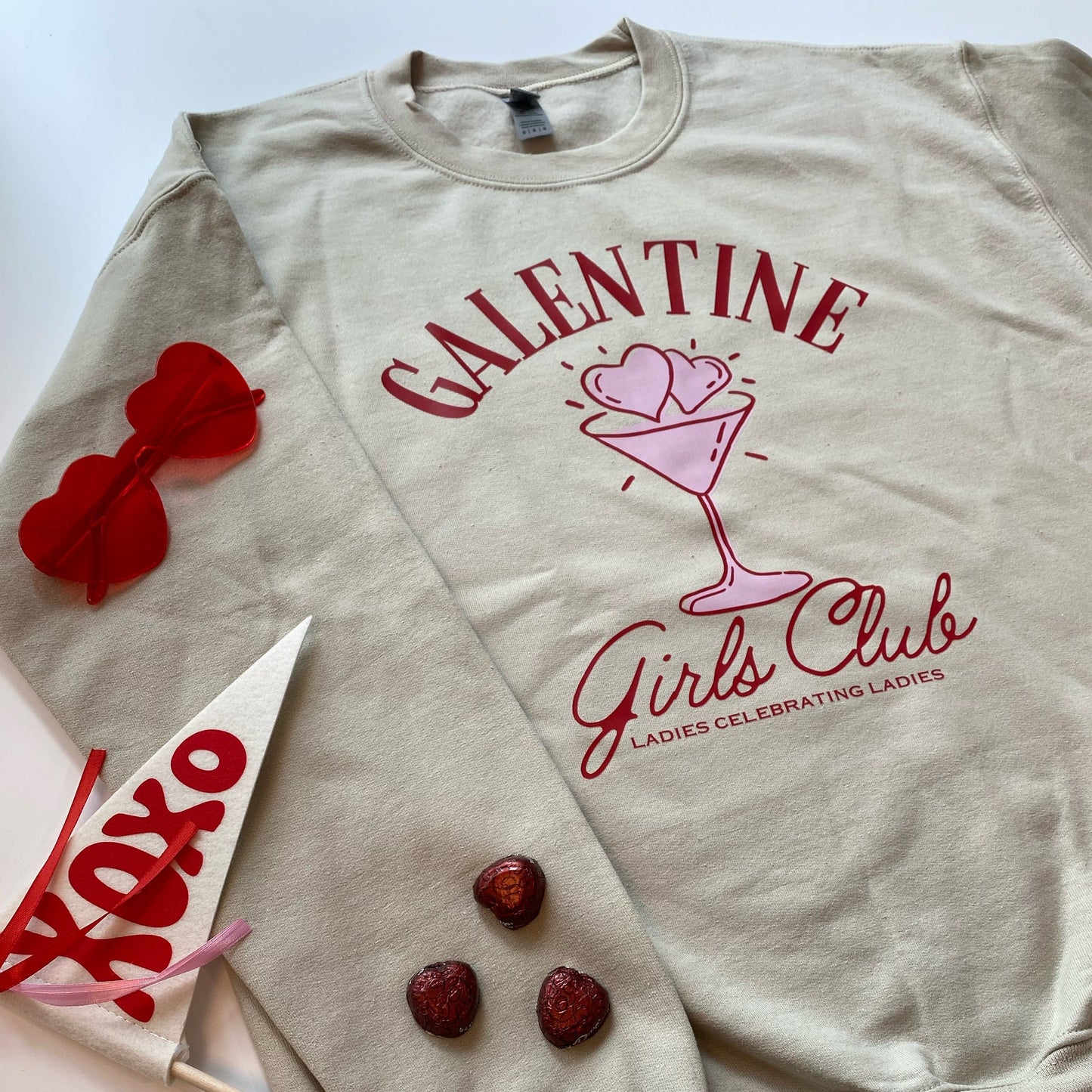 Galentine Girls Club Tee & Crew