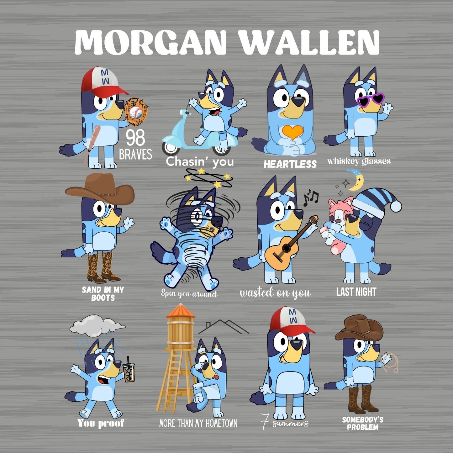 Morgan Wallen x Bluey Kids Tee