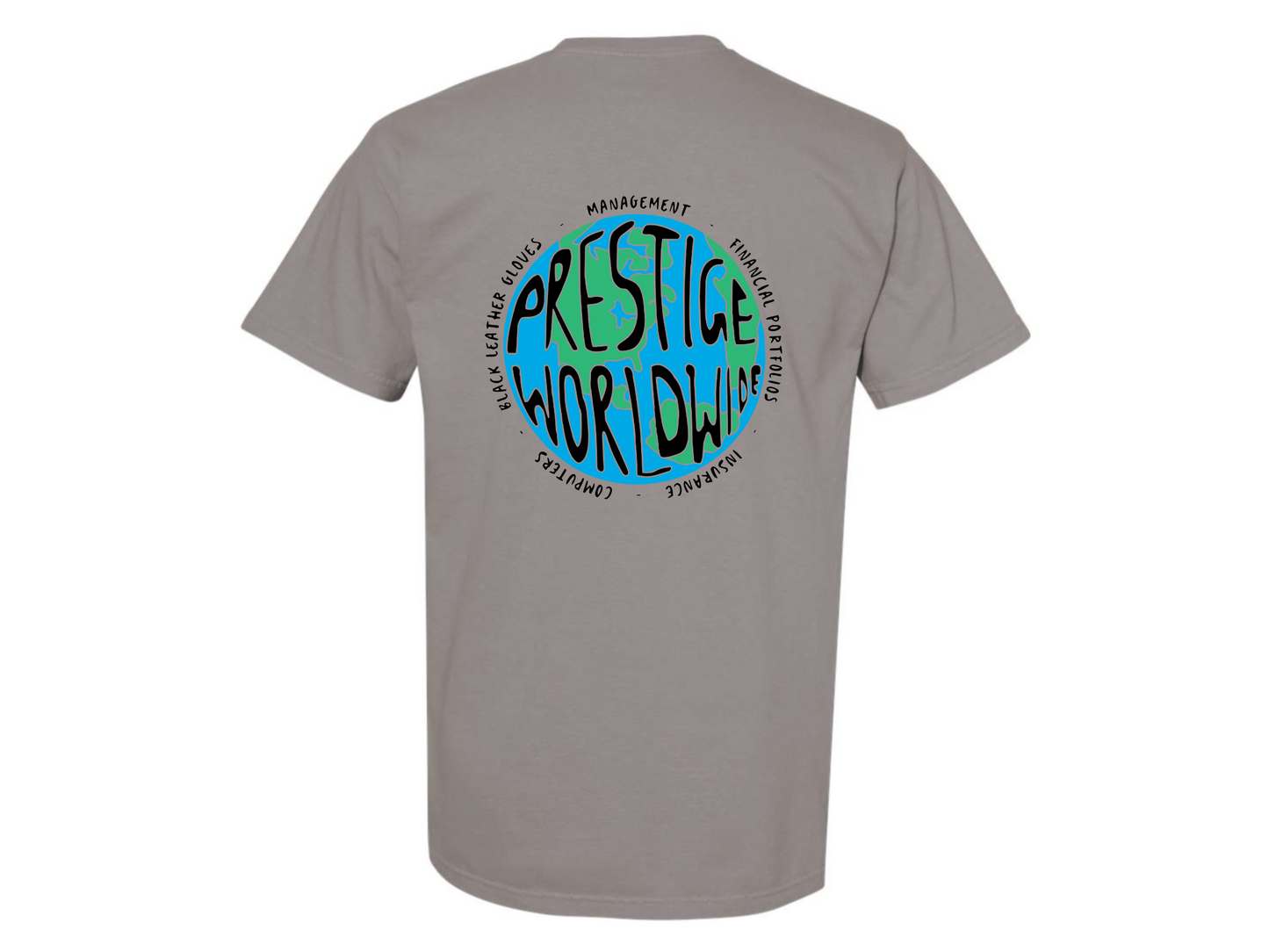 Prestige Worldwide Black: Front & Back Tee