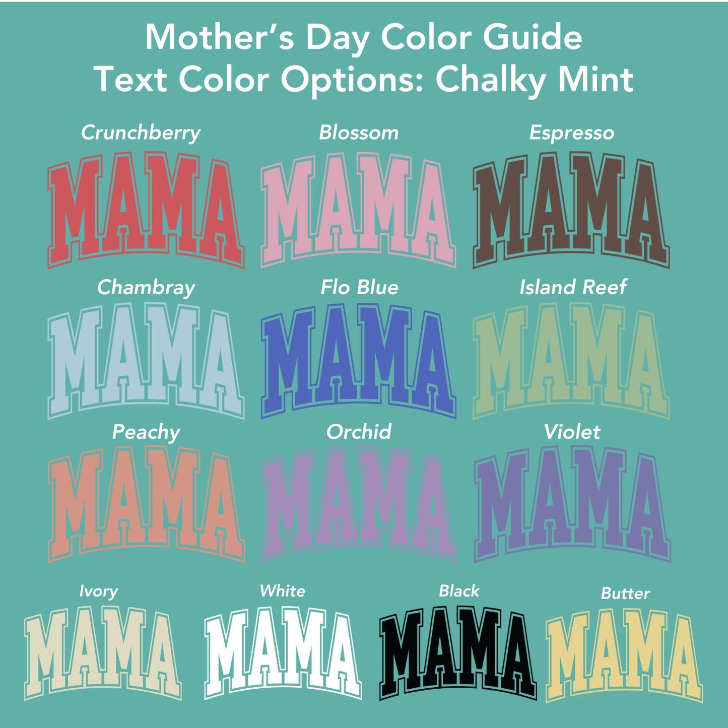 Mama Mint Crew (Custom Text Color)