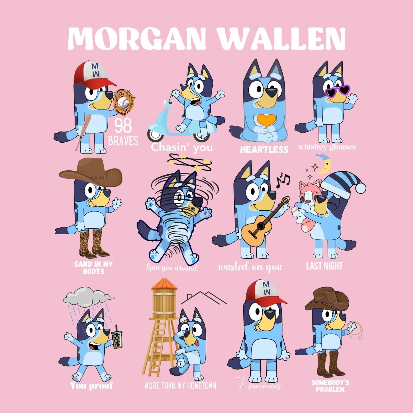 Morgan Wallen x Bluey Kids Tee