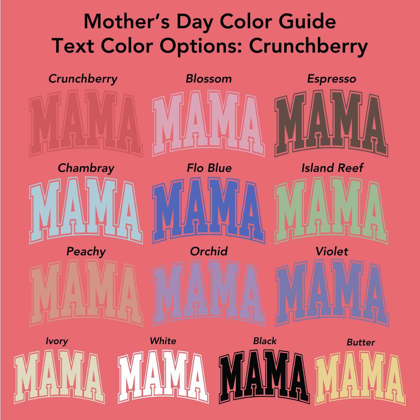 Mama Crunchberry Tee (Custom Text Color)