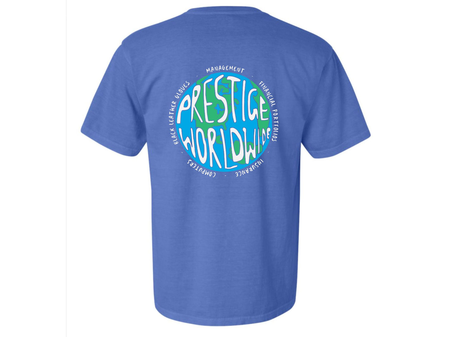 Prestige Worldwide White: Front & Back Tee