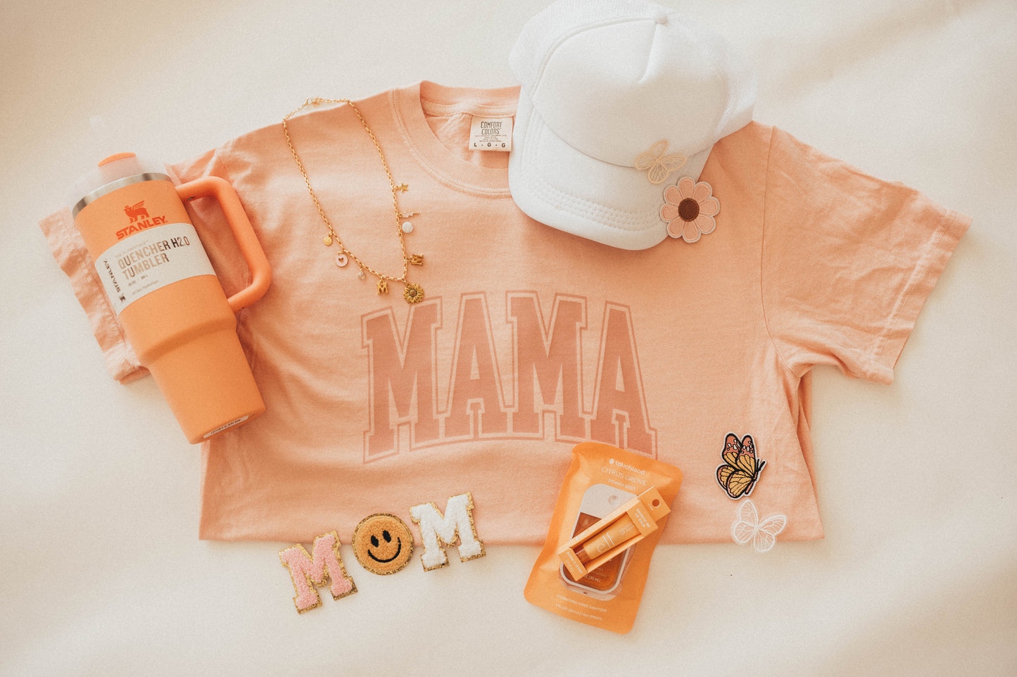 Mama Peachy Tee (Custom Text Color)