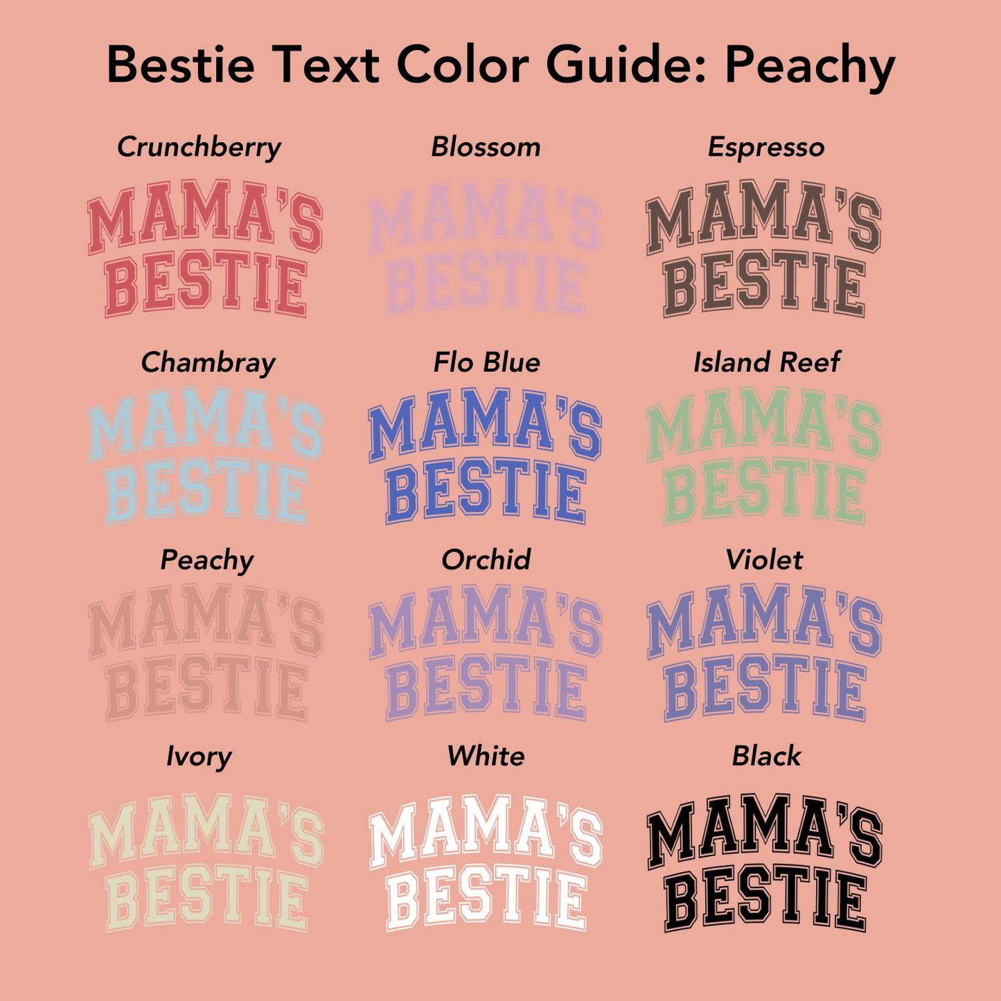 Mama's Bestie Kids Peachy Tee