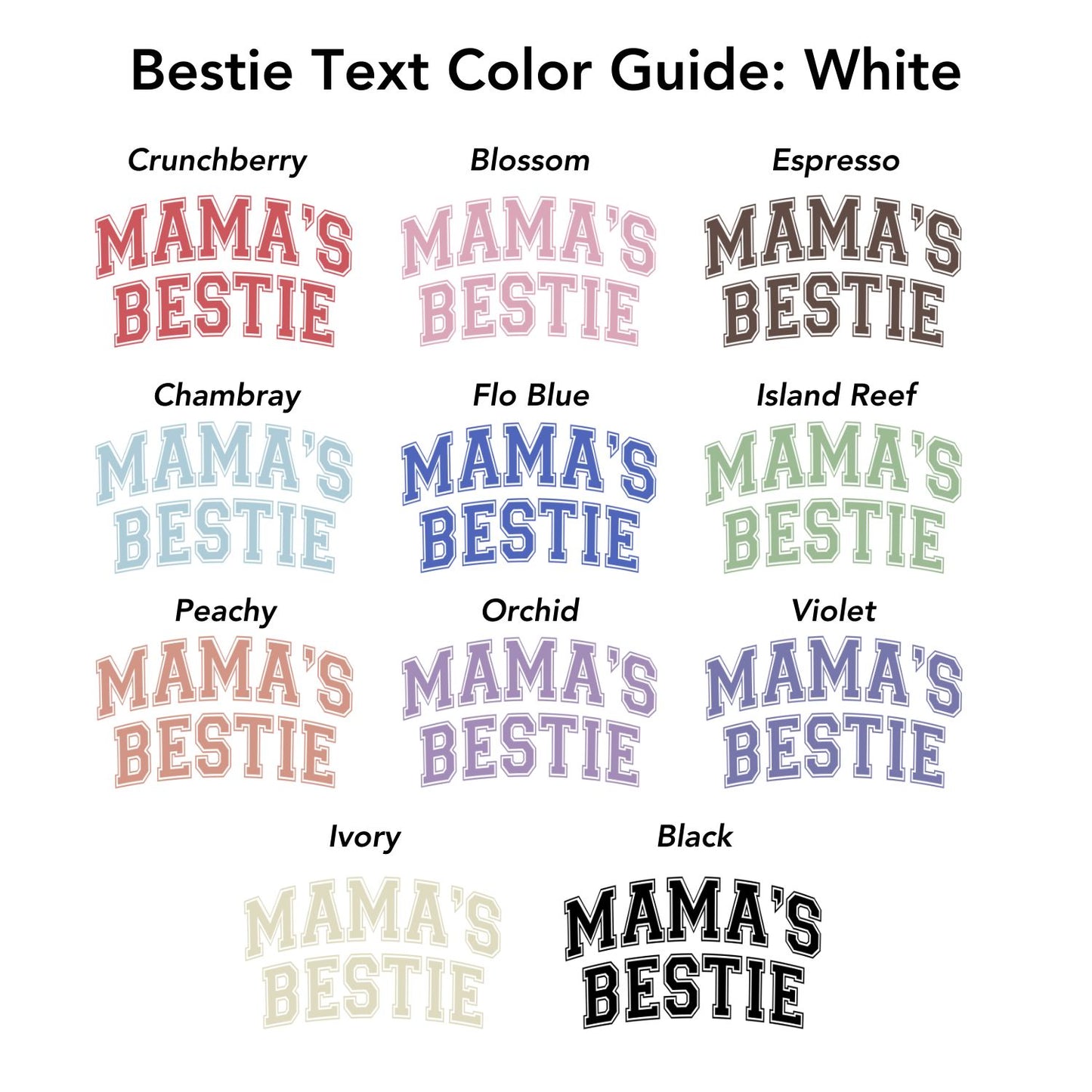 Mama's Bestie Kids White Tee