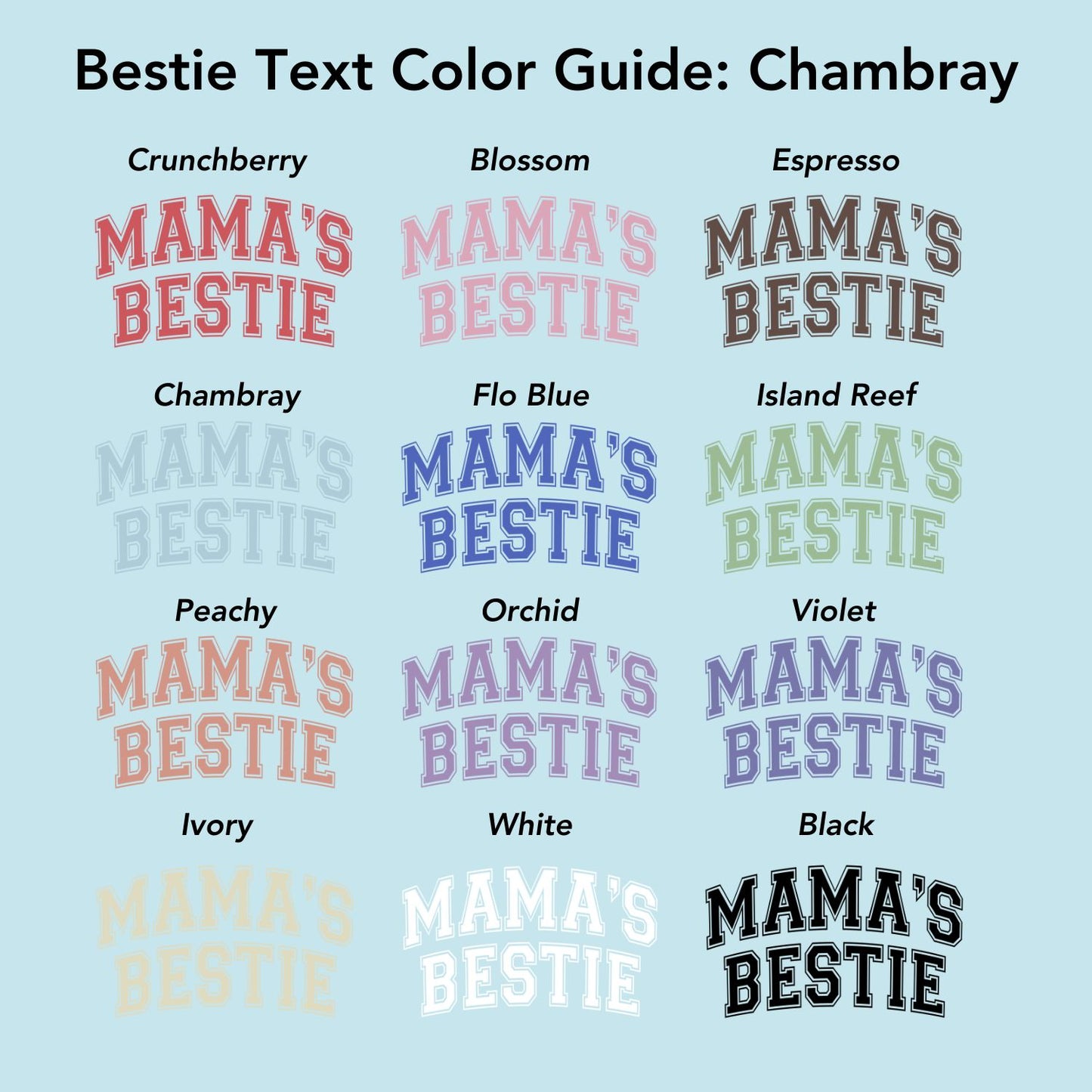 Mama's Bestie Kids Chambray Tee