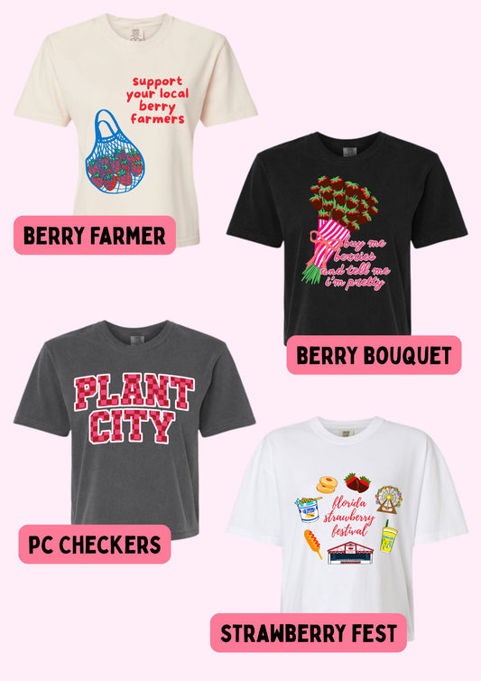 Strawberry Fest Cropped Tees