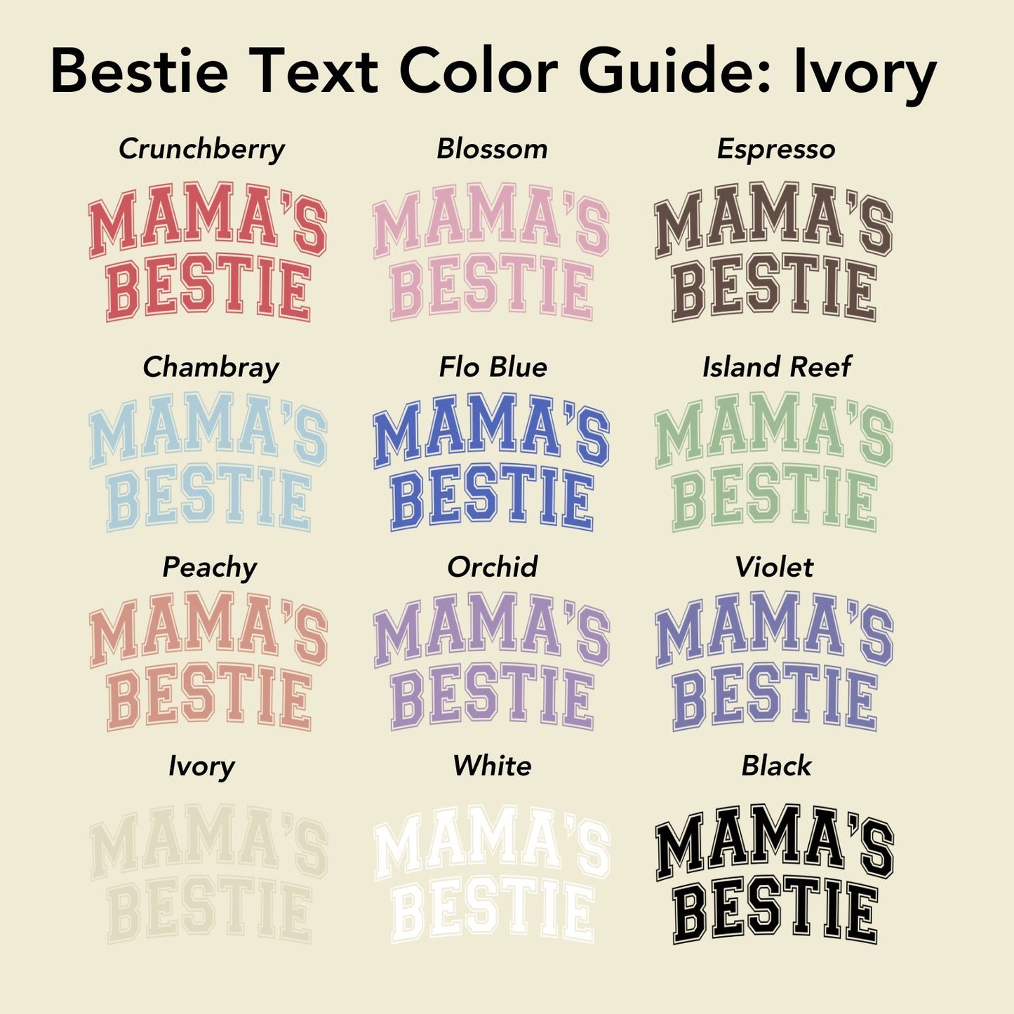 Mama's Bestie Kids Ivory Tee