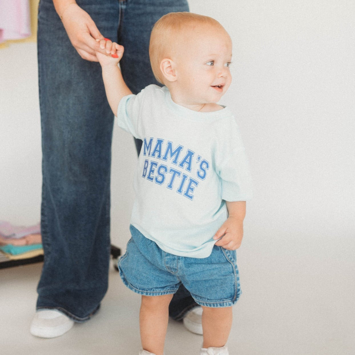 Mama's Bestie Kids Chambray Tee