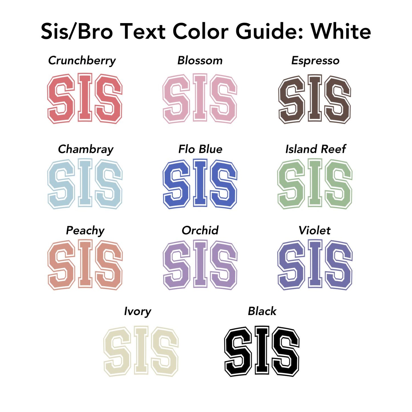 Sis/Bro Kids White Tee