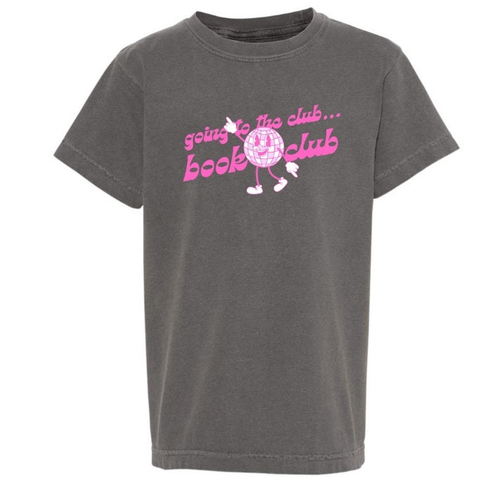 going to the club...book club tee (pink)