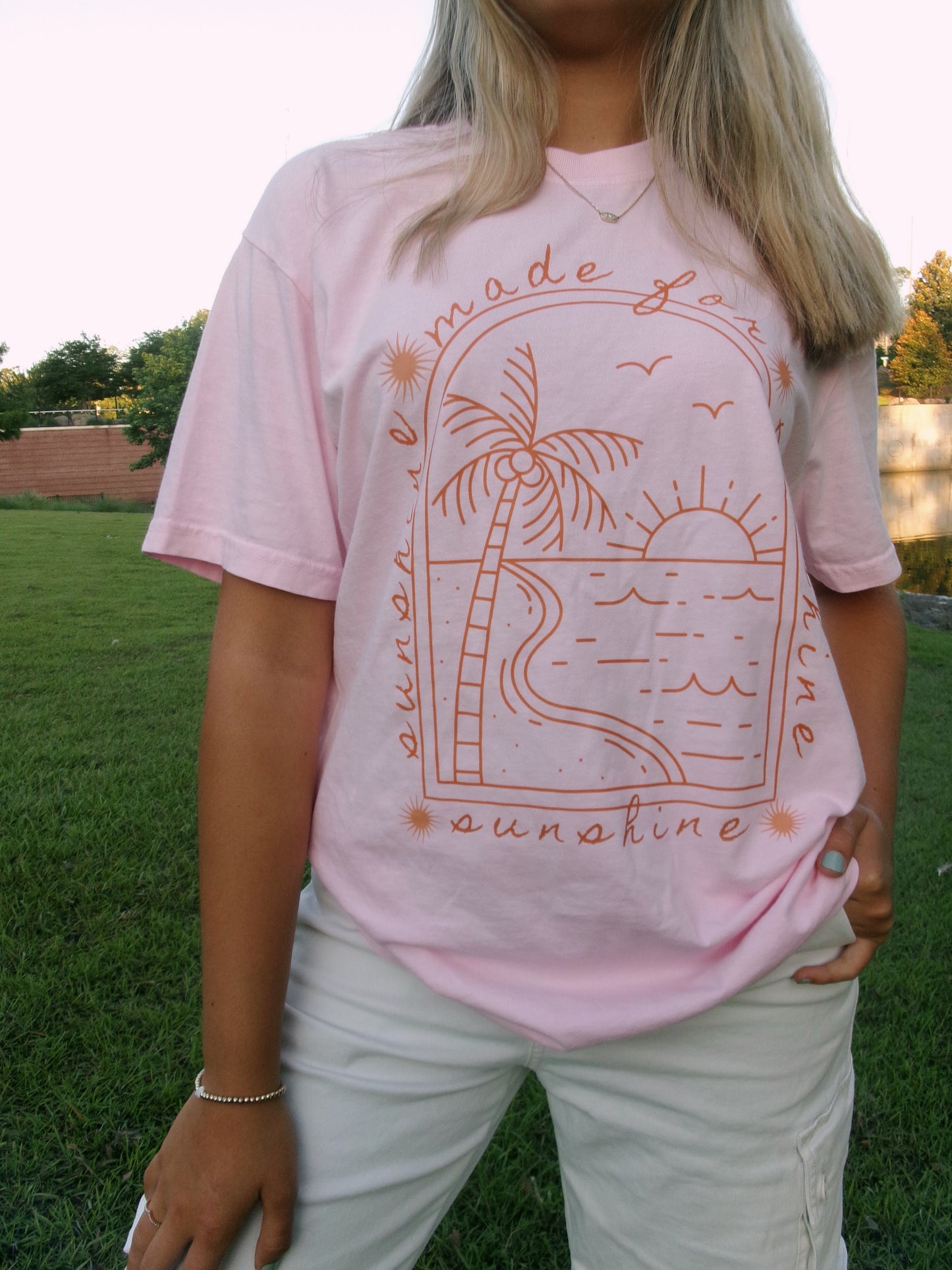 made for sunshine pink tee