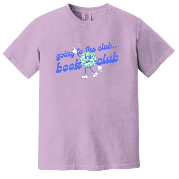 going to the club...book club tee (blue)