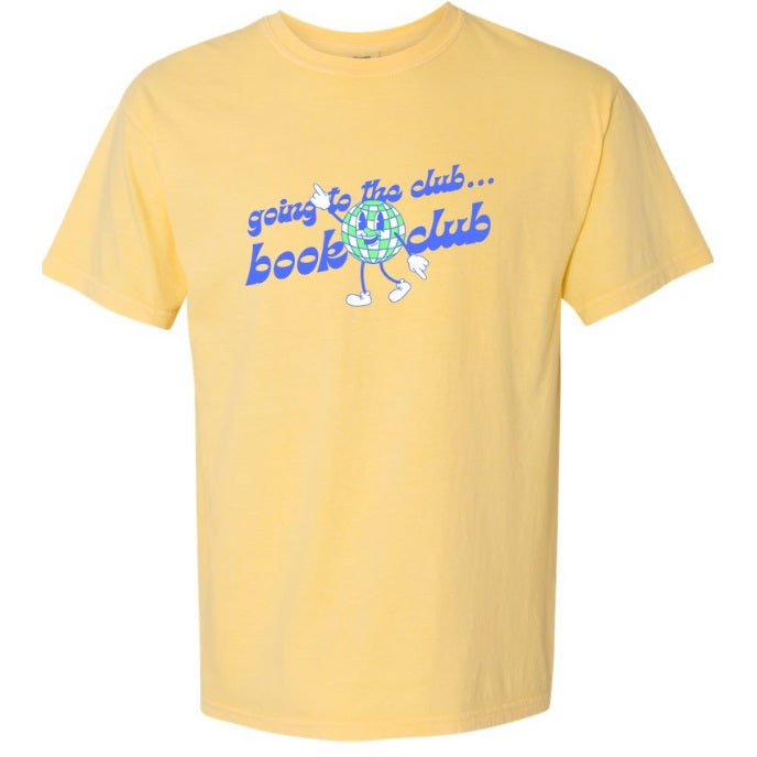 going to the club...book club tee (blue)