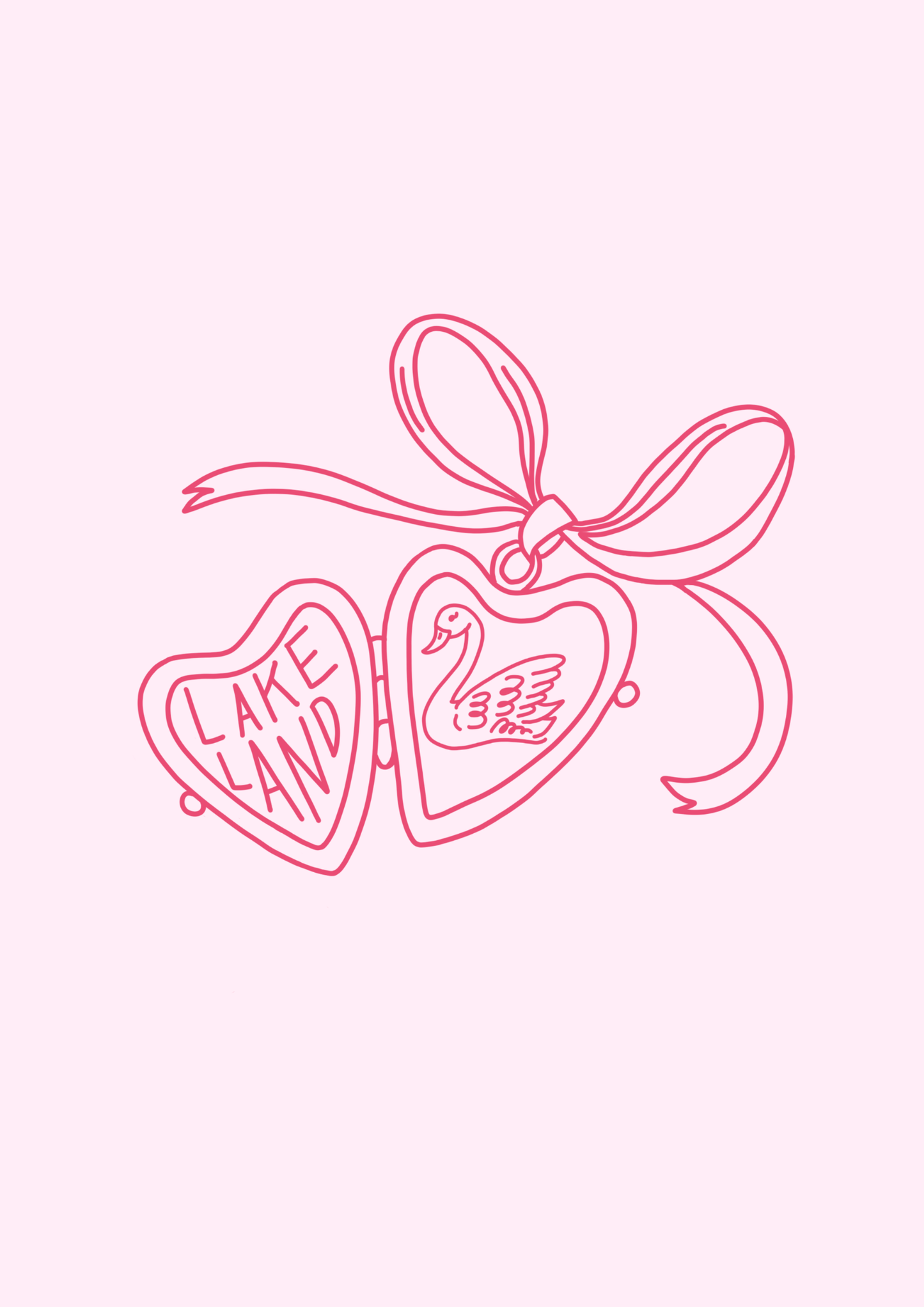 Lakeland Line Art Locket
