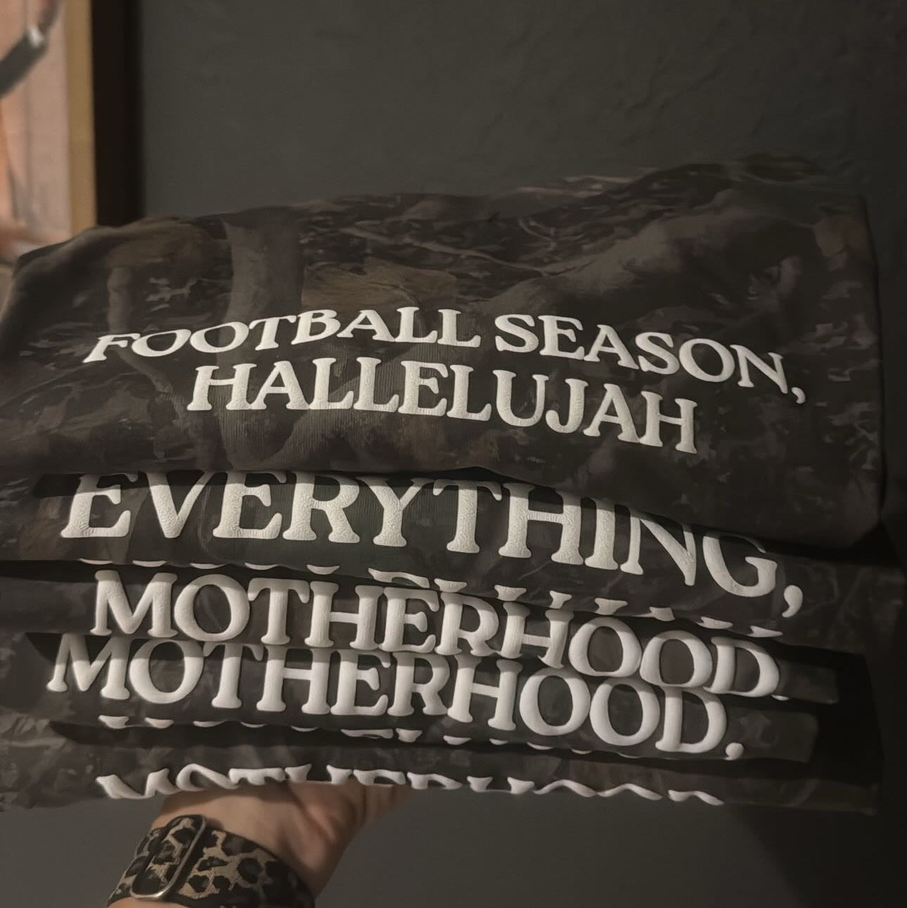 CUSTOM Hallelujah Camo Puff Tee