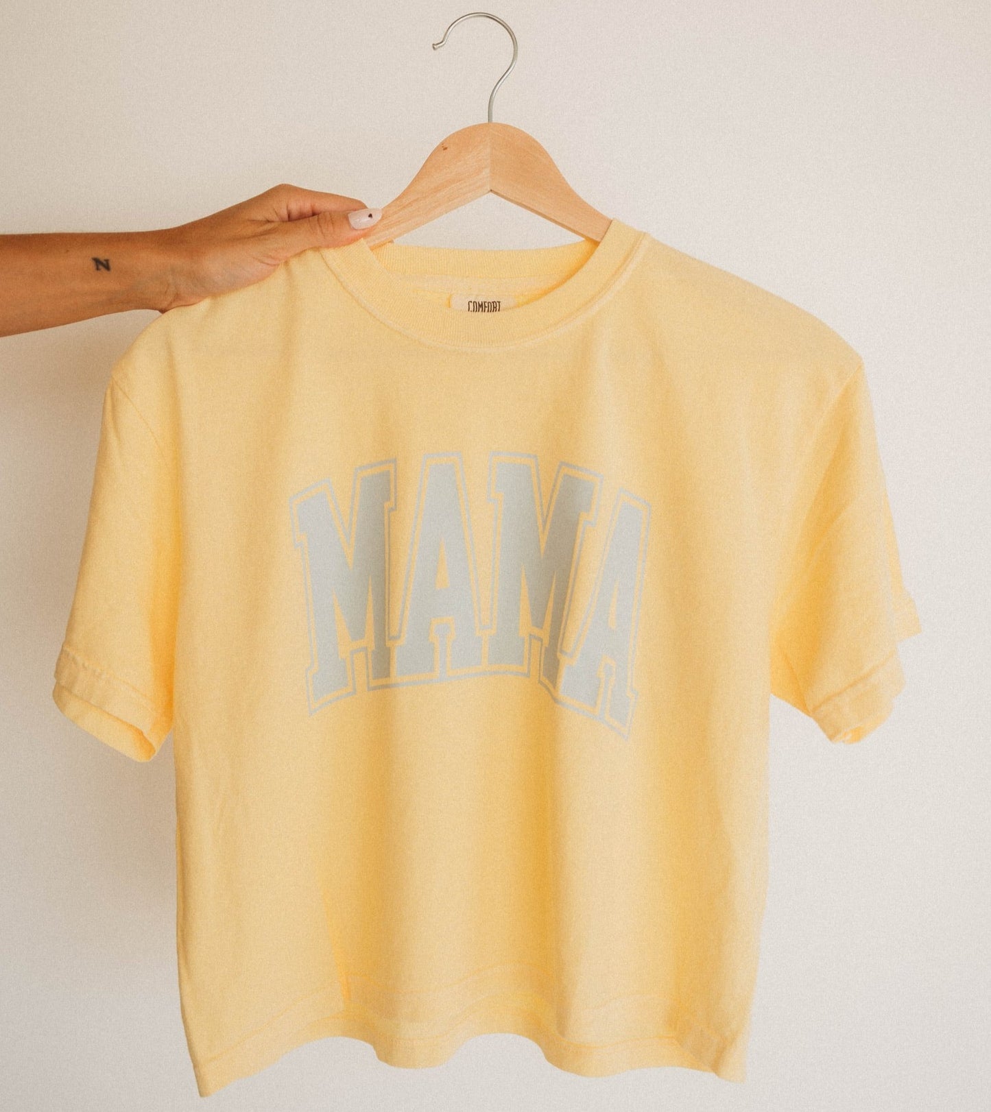 Mama Butter Crop Tee (Custom Text Color)