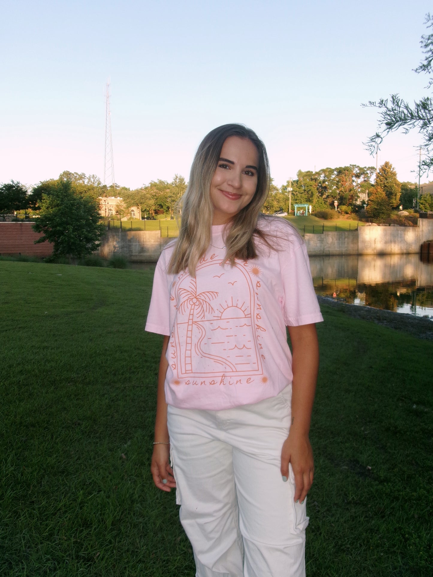 made for sunshine pink tee