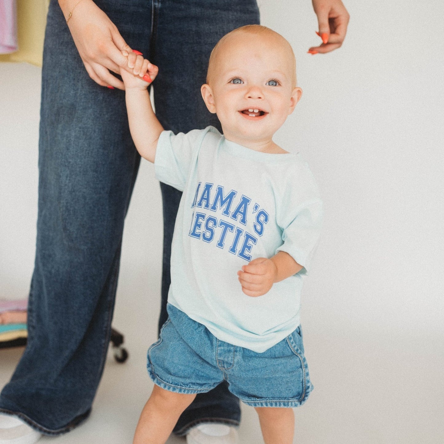 Mama's Bestie Kids Chambray Tee