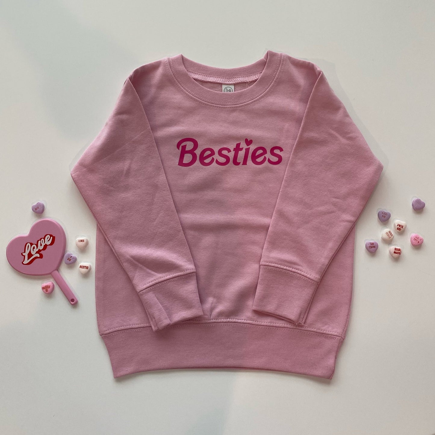 Besties Adult Tee & Crew (Pick a color combo!)