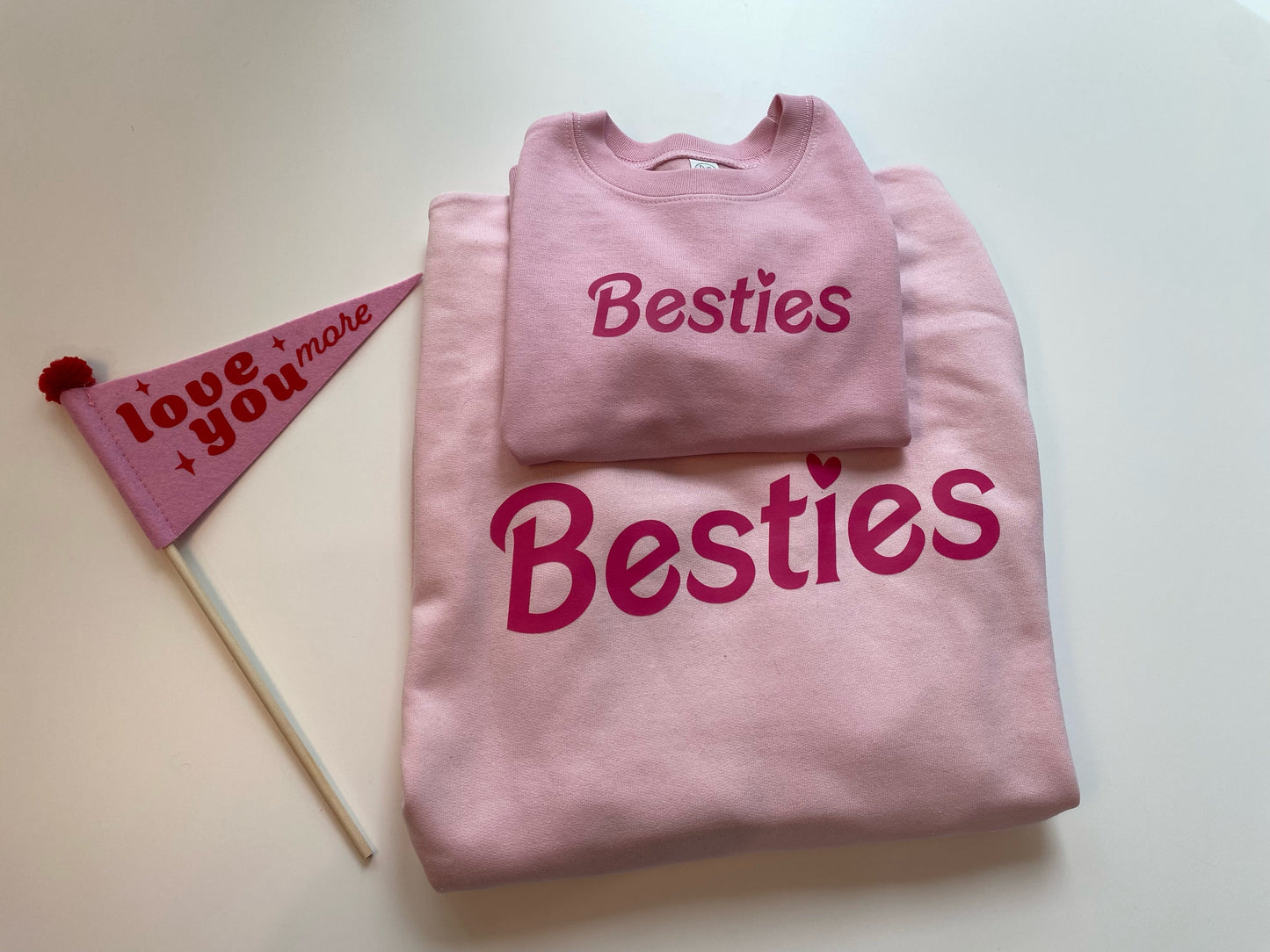 Besties Adult Tee & Crew (Pick a color combo!)