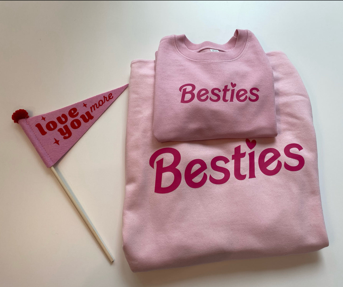 Besties Kids Tee & Crew (Pick a color combo!)