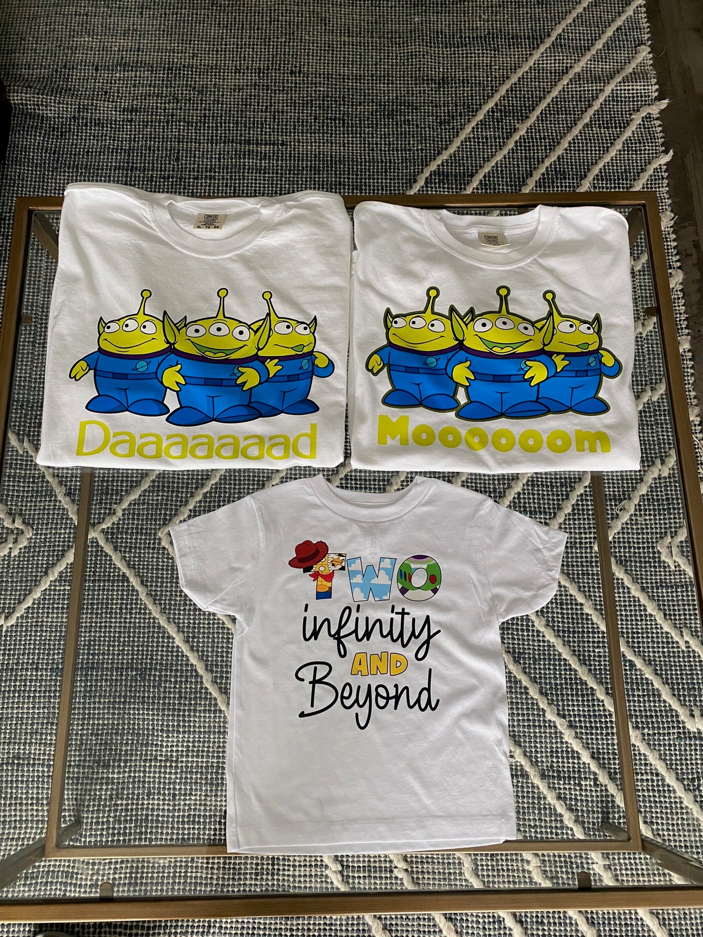 Toy Story Matching Birthday Tees (Dad, Mom, Baby)