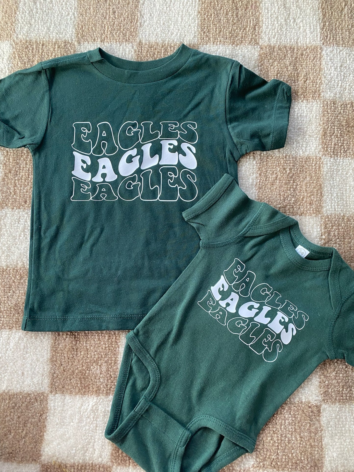 Wavy Eagles Football Tee