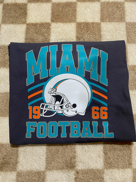 Retro Miami Football Tee & Crew