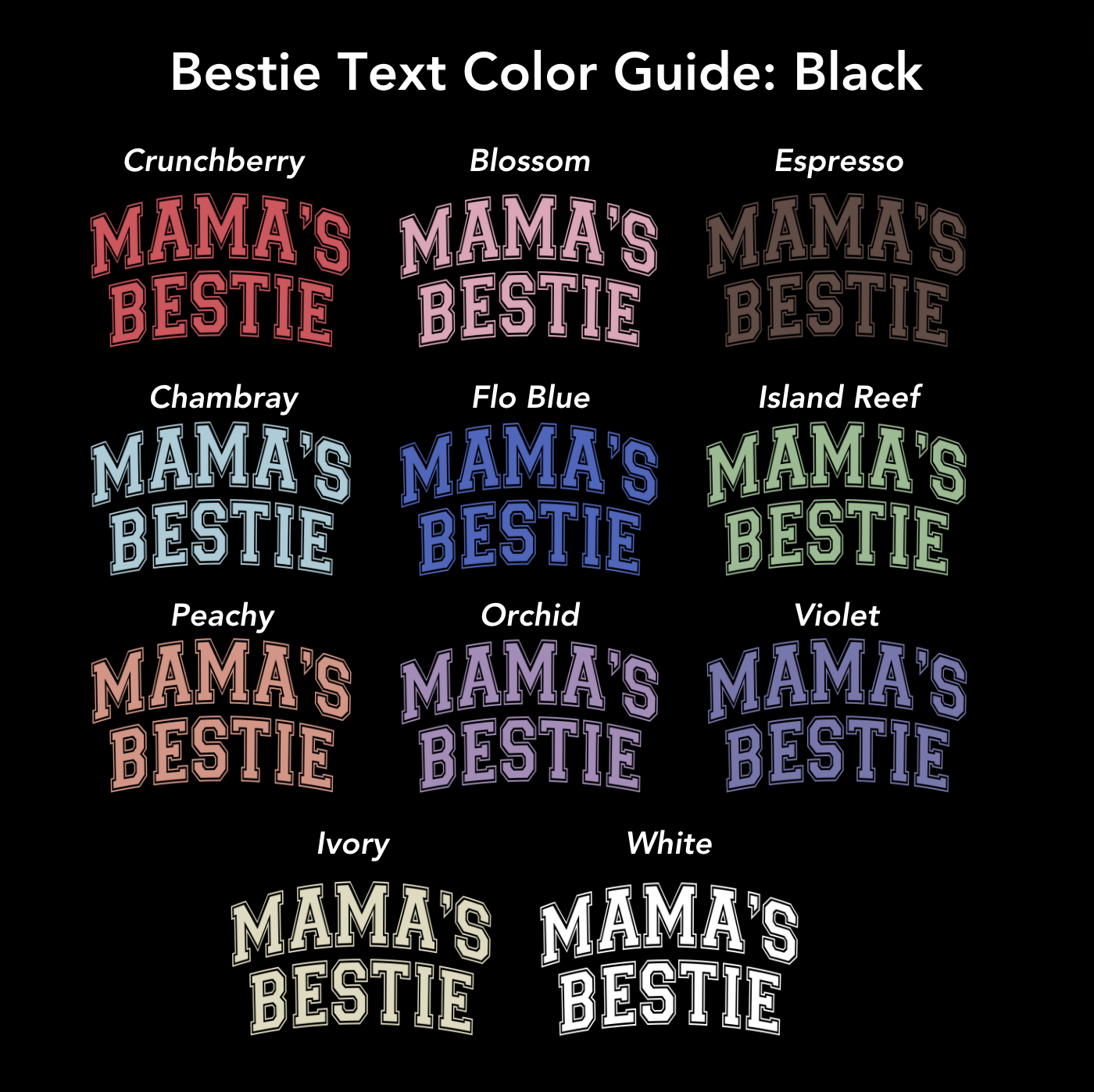 Mama's Bestie Kids Black Tee