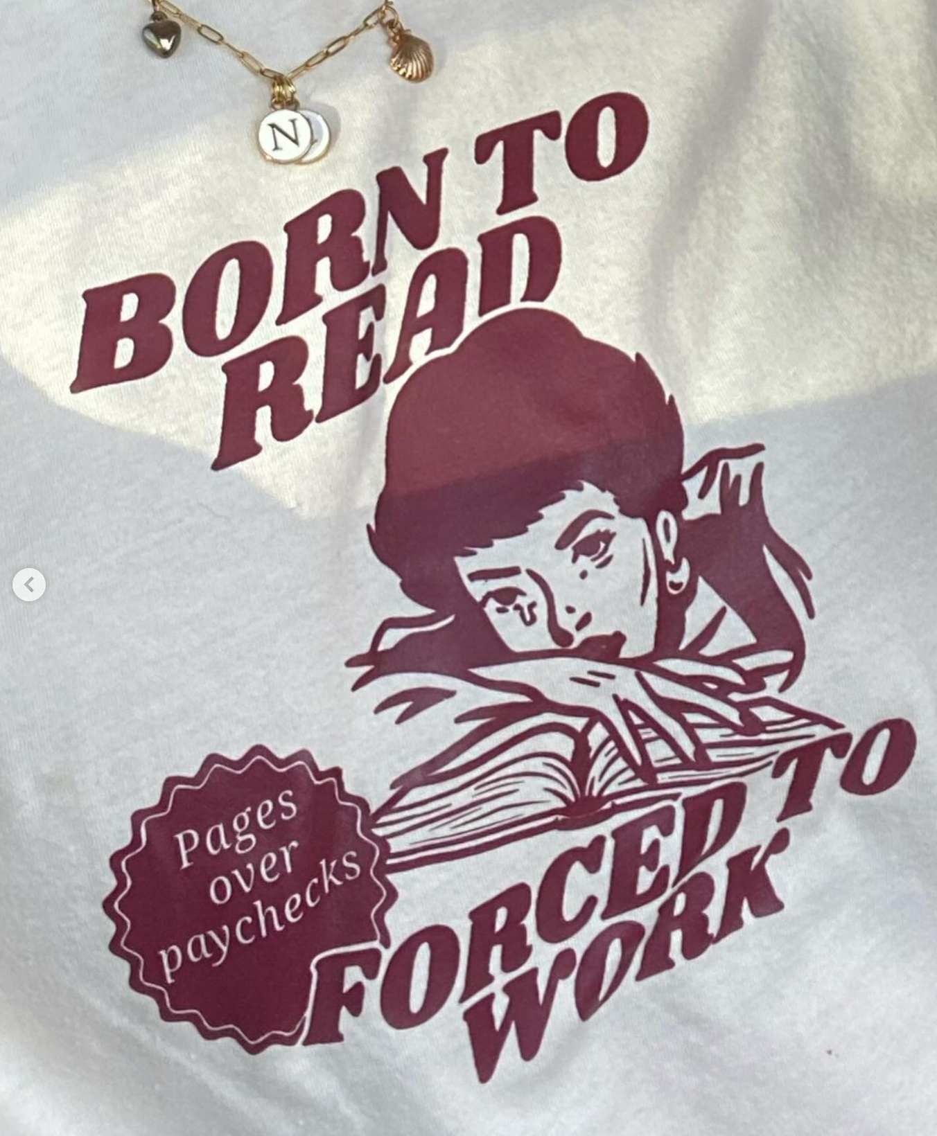 Born to Read Cropped Tee