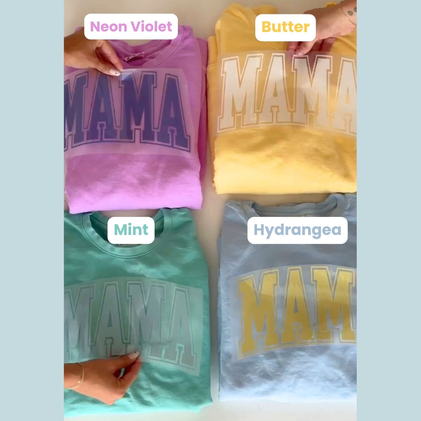 Mama Hydrangea Crew (Custom Text Color)